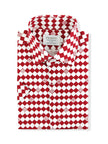 Red Diamond Poker Print Short Sleeves Shirt