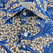 Blue and Brown Floral Print Short Sleeves Shirt