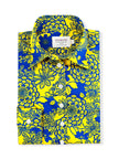 Lemon Blue Floral Print Shirt