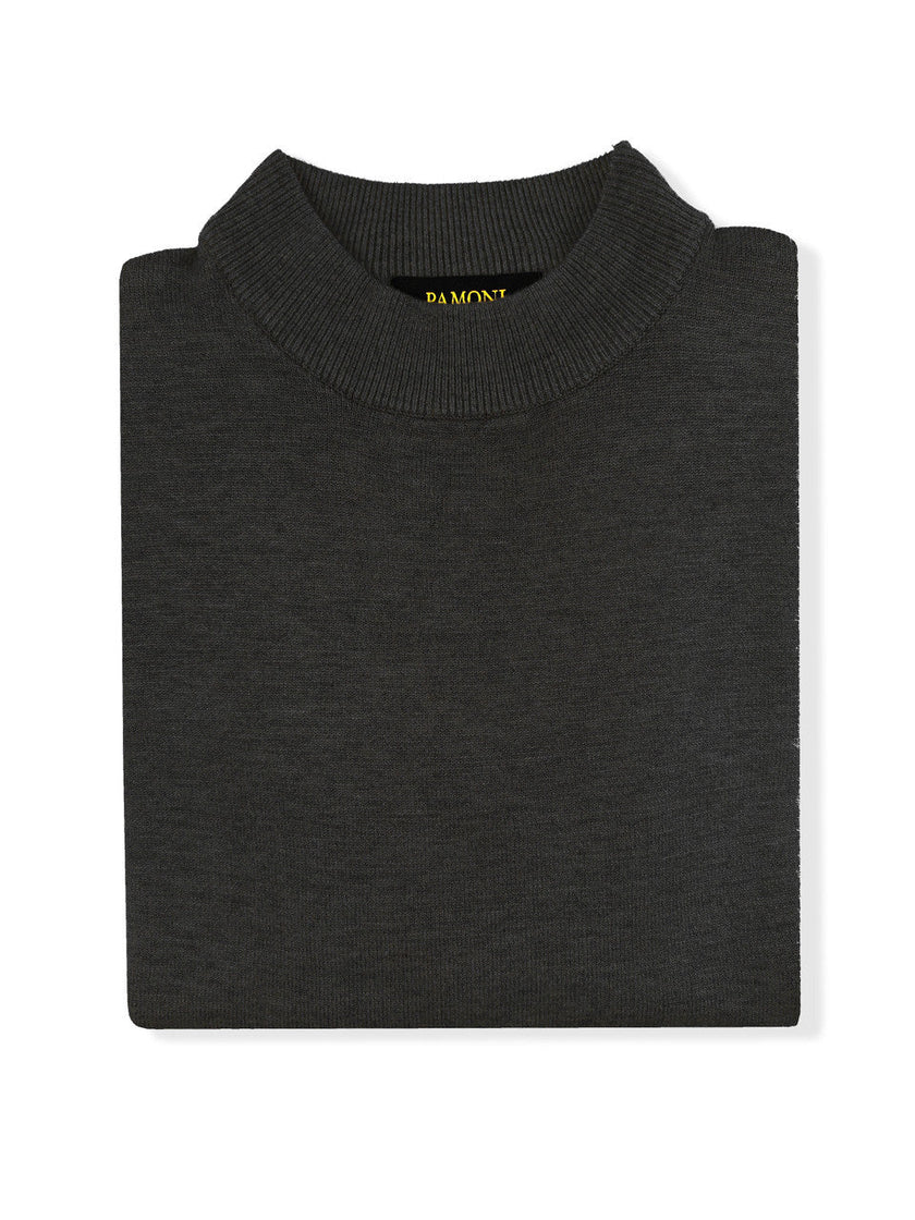 Black High Neck Slim Fit Jumper
