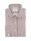 Men's Slim Fit Red & White Striped Shirt