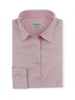 Women's Fitted Pink Oxford Shirt