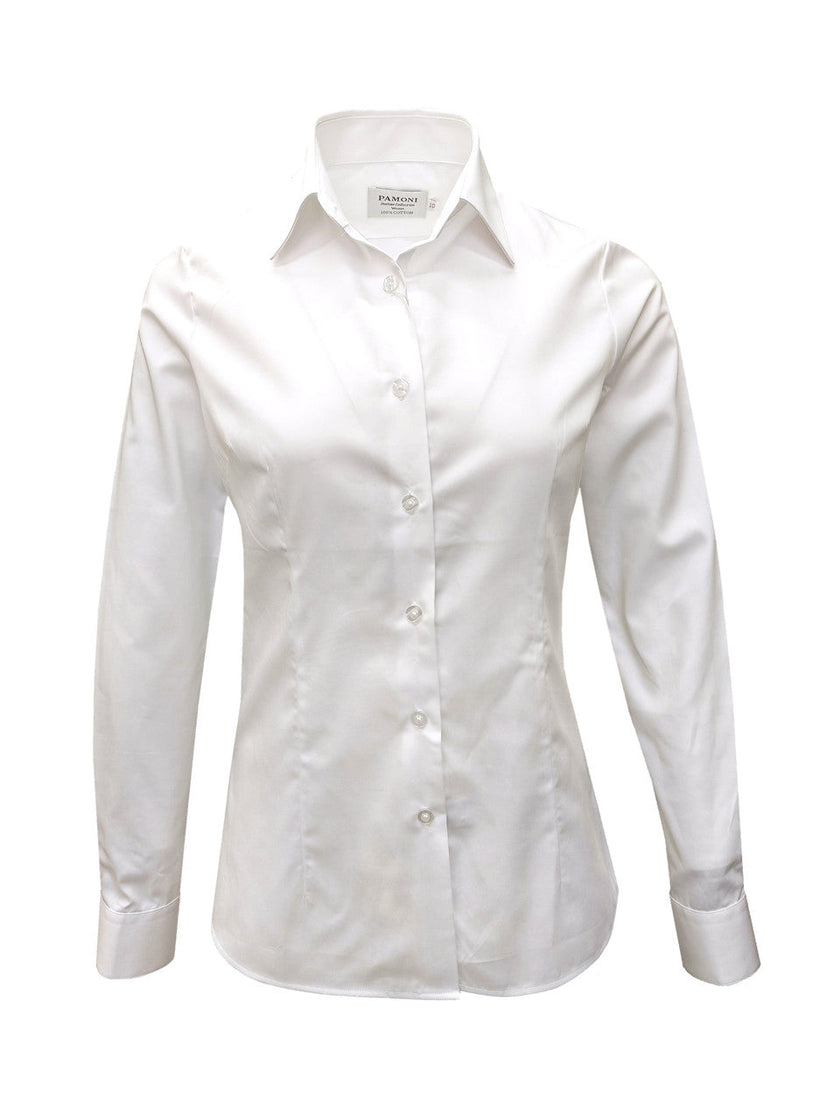 Women's Classic White Fitted Shirt