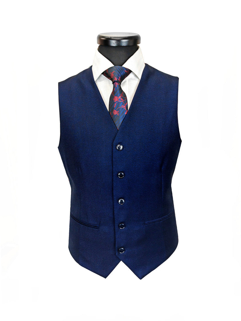 Men’s Navy Blue 3-Piece Slim Fit Suit