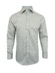 Green Palm Print Slim Fit Shirt