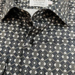Men’s Black & White Geometric Print Slim Fit Shirt – 100% Cotton