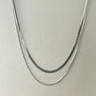 Milan Luxe Silver Plated Double Layer Chain