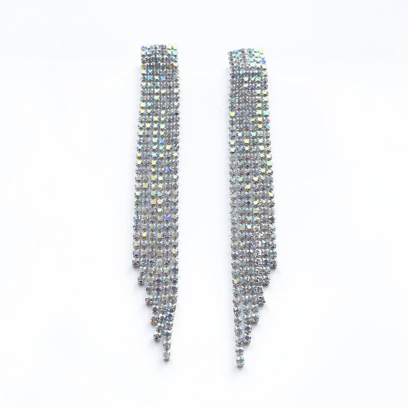 Aspen Silver Statement Cascade Earrings