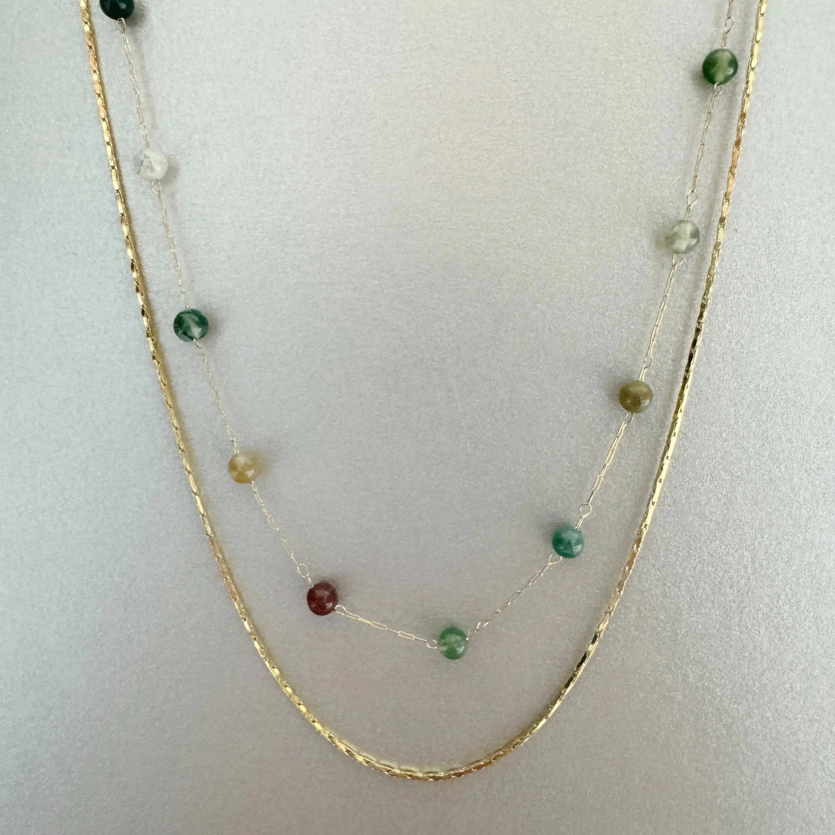 Keira Luxe 18k Gold Plated Beaded Necklace