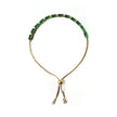 Brianna Adjustable Green Jewelled Bracelet