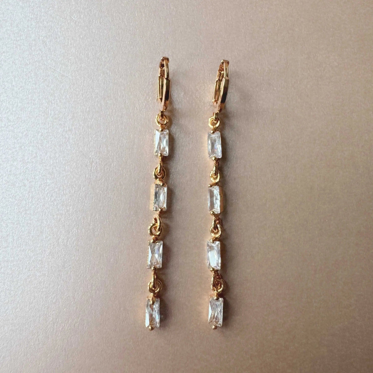 Gina Gold Crystal Drop Earrings