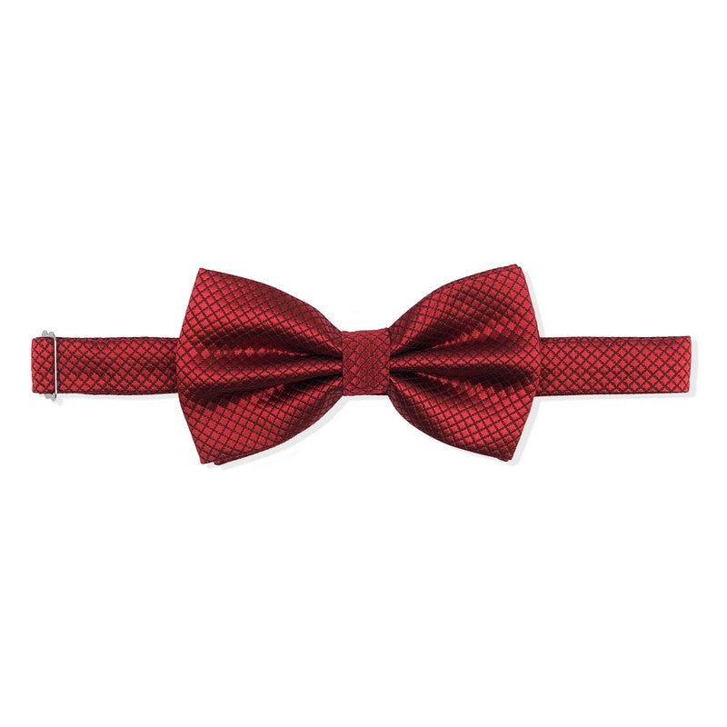 Maroon Diamond Mesh Bow Tie
