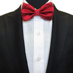 Maroon Diamond Mesh Bow Tie