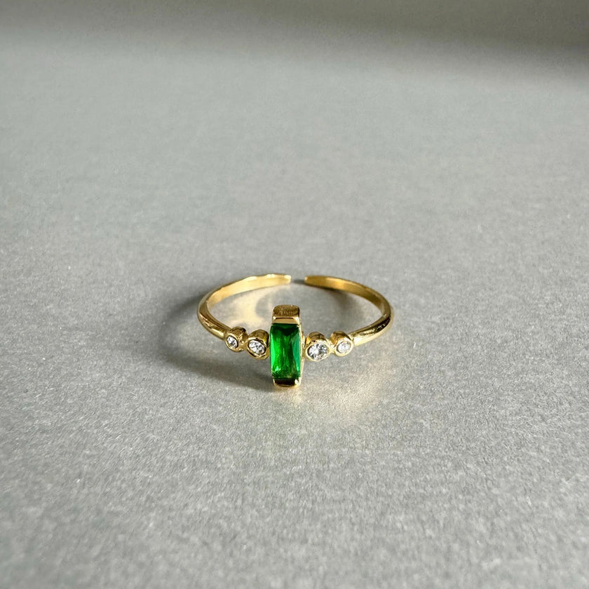 Clarissa Luxe 18k Gold Plated Jewel Ring