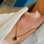 Charis Round Gemstone Necklace Labradorite