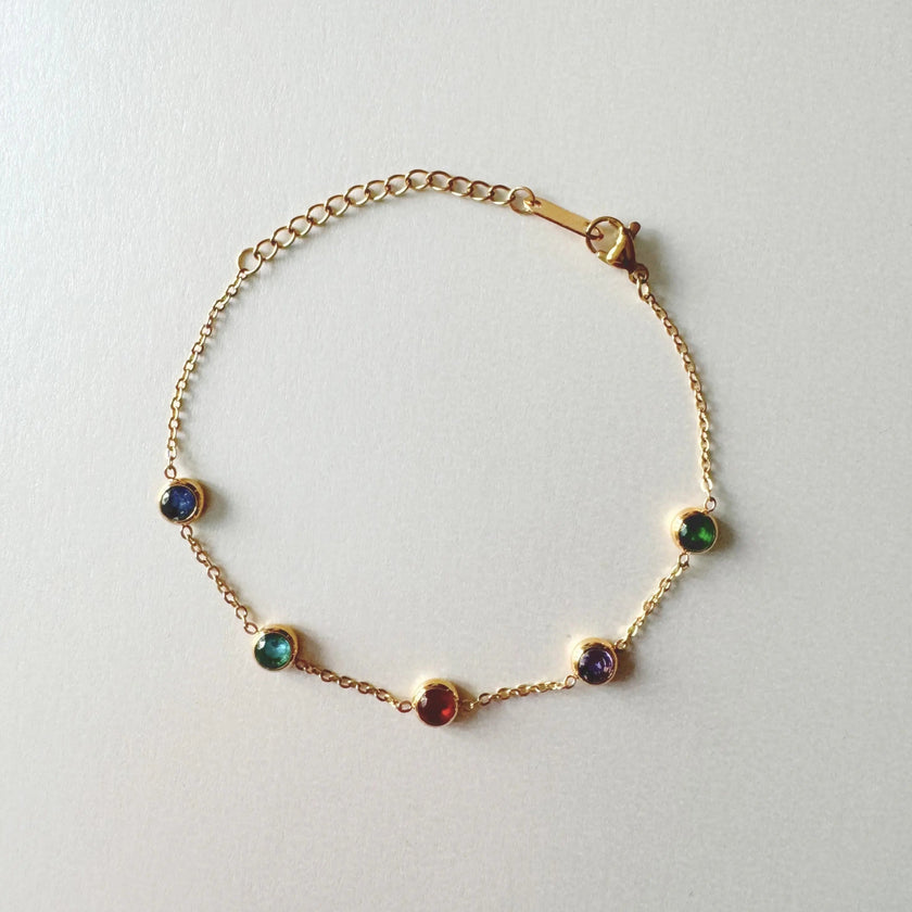 Alex Luxe 18k Gold Plated Jewelled Bracelet