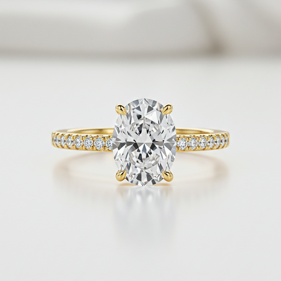 Jas 18k Gold Solitaire Ring