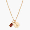 Savae Birthstone Initial Pendant