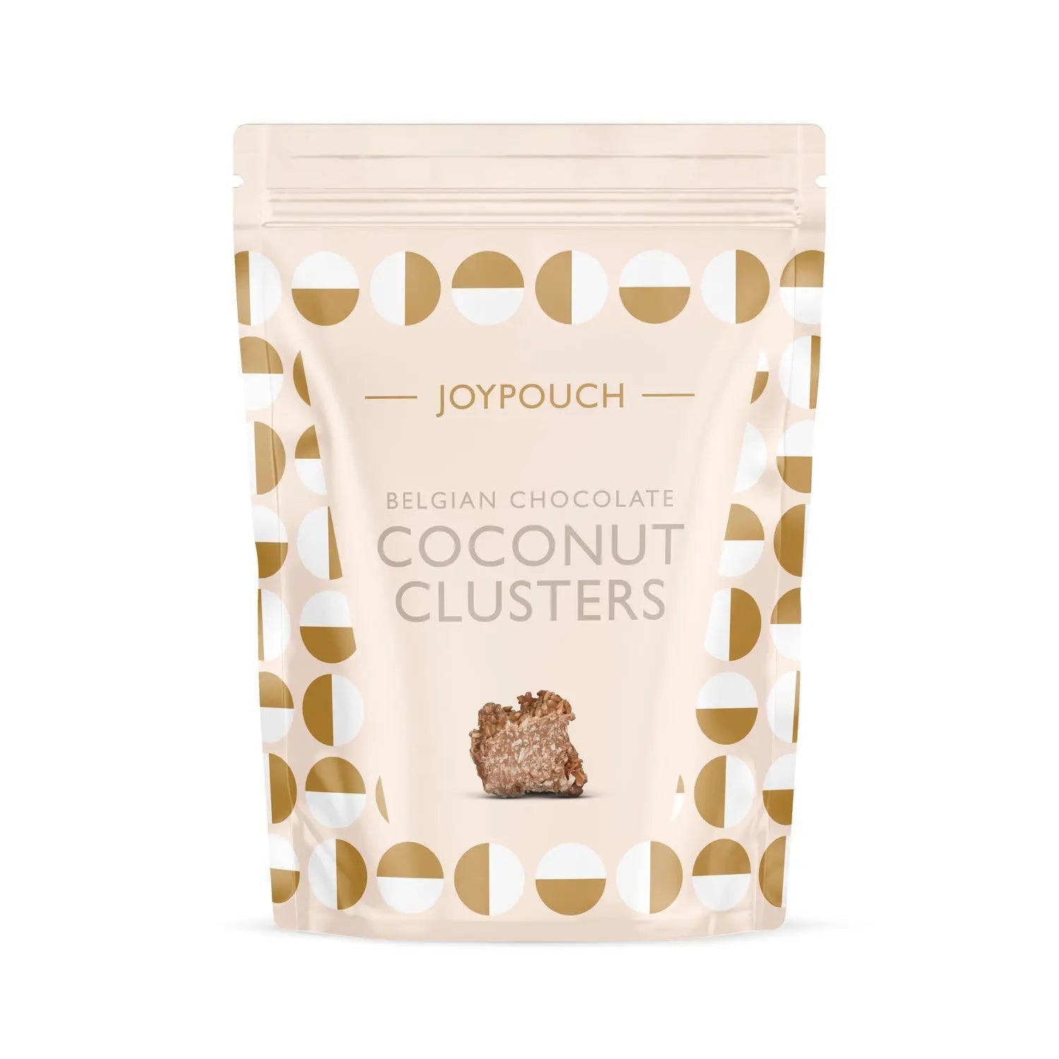 Joypouch milk chocolate covered coconut clusters