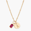 Savae Birthstone Initial Pendant
