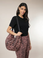Jessie Oversized Crescent Bag - Pink Leo