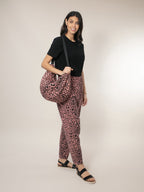 Jessie Oversized Crescent Bag - Pink Leo