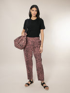 Jessie Oversized Crescent Bag - Pink Leo