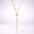 Collier Pendentif Gouttelette Juliet Star Burst | Plaqué Or 18 carats