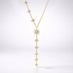 Collier Pendentif Gouttelette Juliet Star Burst | Plaqué Or 18 carats