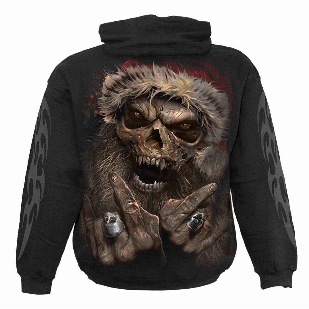 ROCK SANTA - Sweat à capuche noir