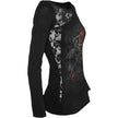 BURNT ROSE - Lace One Shoulder Top Black
