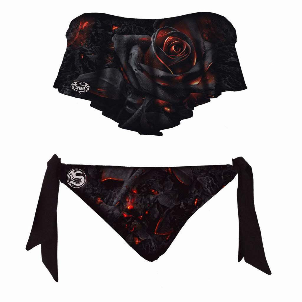 ROSA QUEMADA - Traje de baño bikini con solapa por todas partes