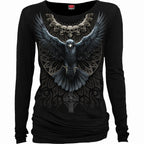 RAVEN SKULL - Top Ancho Negro