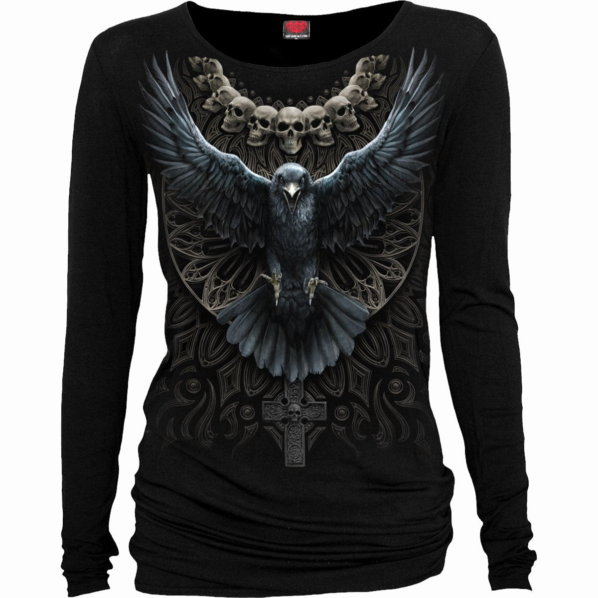 RAVEN SKULL - Top Ancho Negro