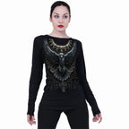 RAVEN SKULL - Top Ancho Negro