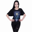 WITCHCRAFT - Boat Neck Bat Sleeve Top Black