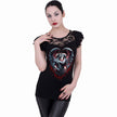 SOLEMN VOW - Lace Layered Cap Sleeve Top Black