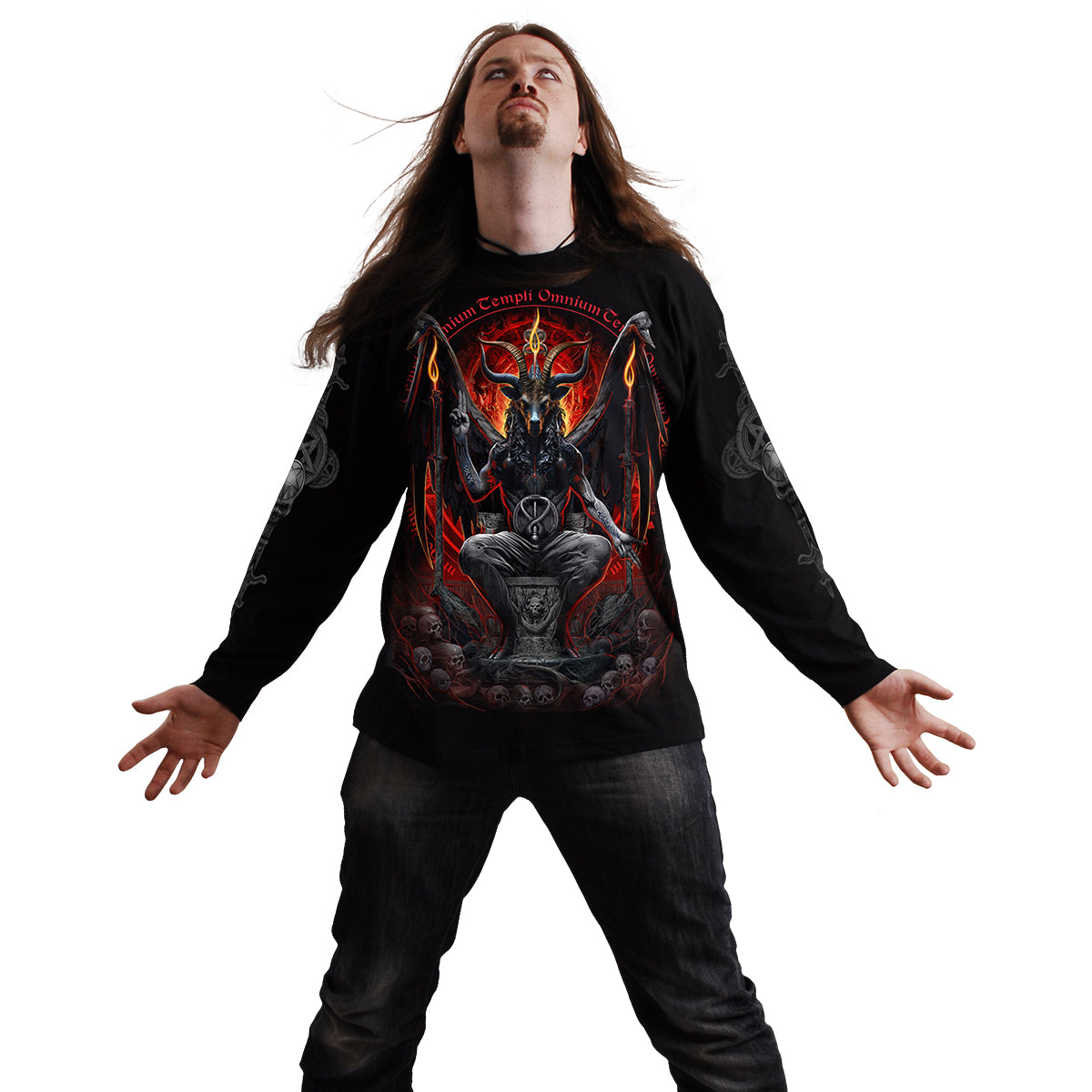 BAPHOMET - Camiseta de manga larga negra