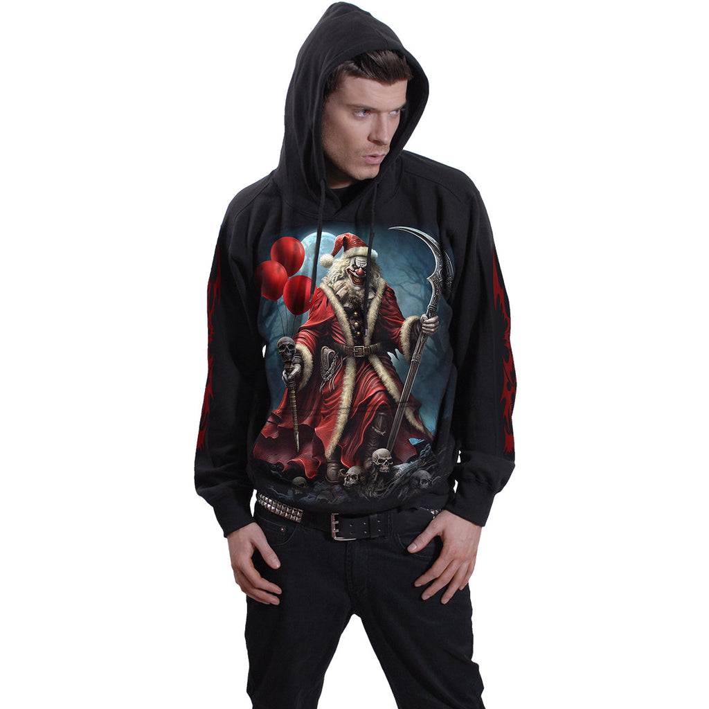 SANTA CLOWN - Sudadera con Capucha Negra