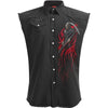SCREAMING DEATH - Sleeveless Stone Washed Worker Black