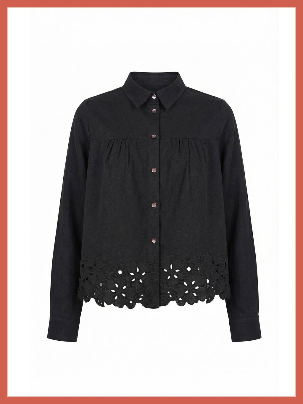 Koren Embroidered Blouse In Black