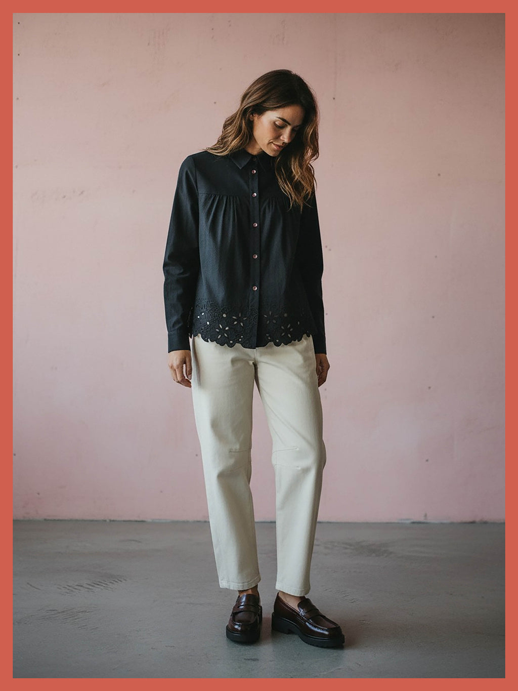 Koren Embroidered Blouse In Black