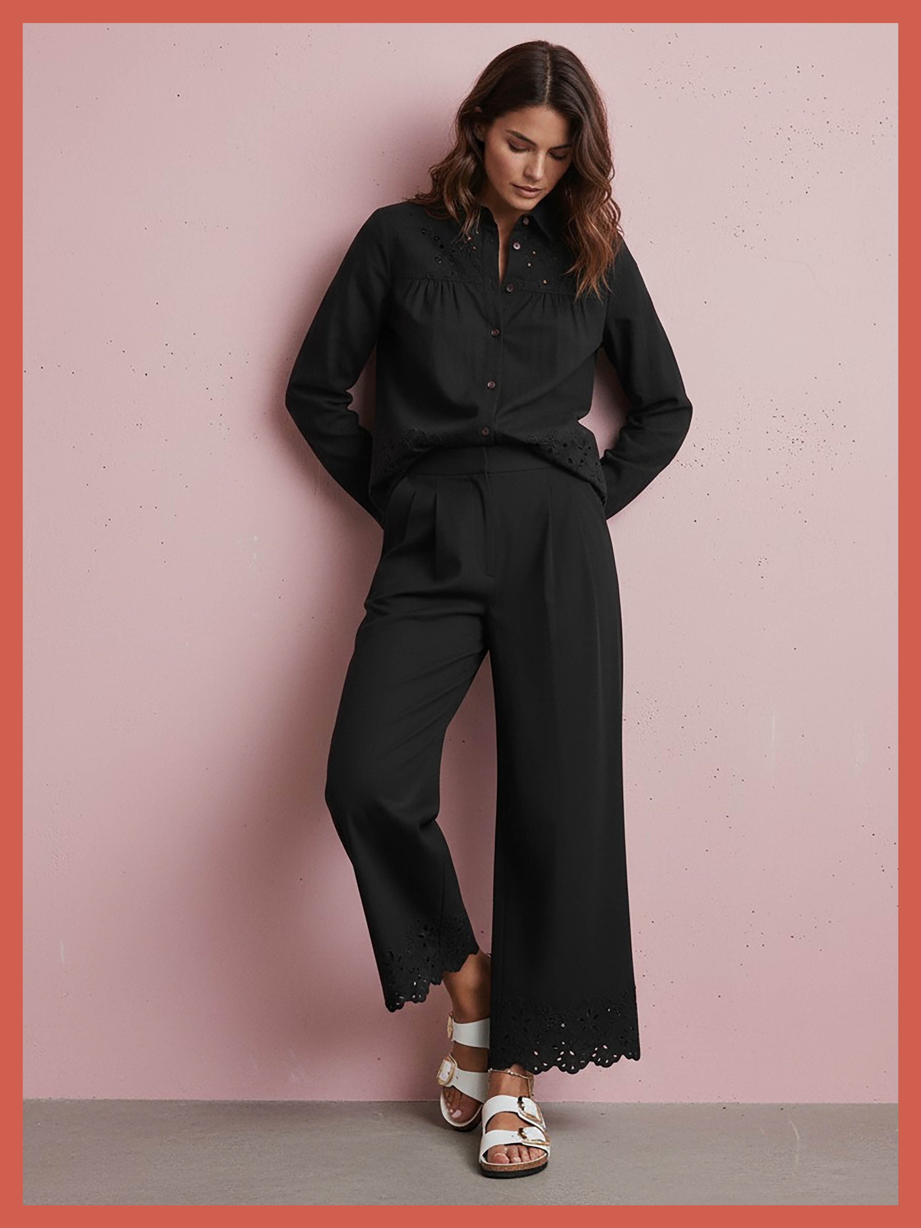 Koren Embroidered Blouse In Black