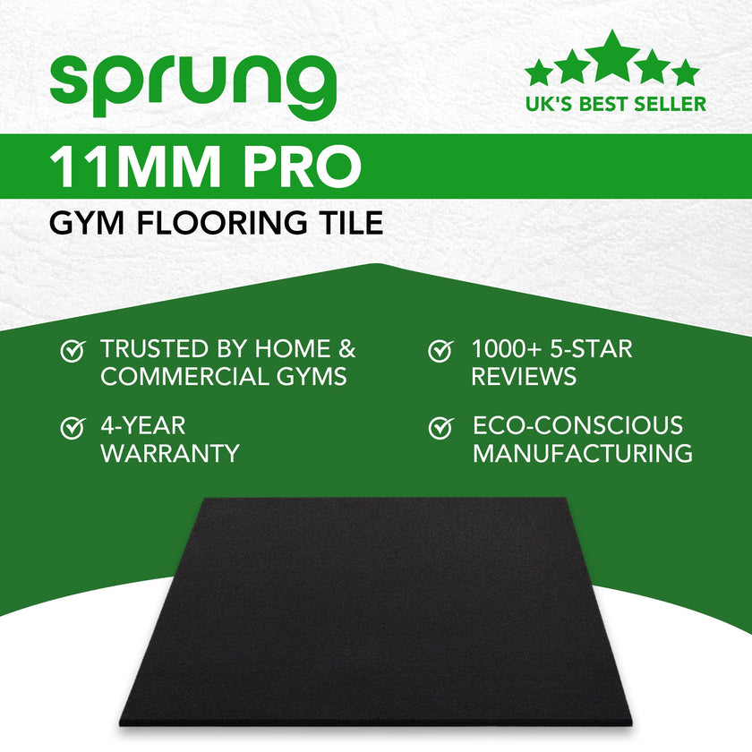 11mm PRO Heavy-Duty Gym Rubber Mats