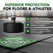 Baldosas de suelo de gimnasio de goma antichoque PRO de 43 mm
