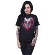 HEART OF DRAGONS - Front Print T-Shirt Black