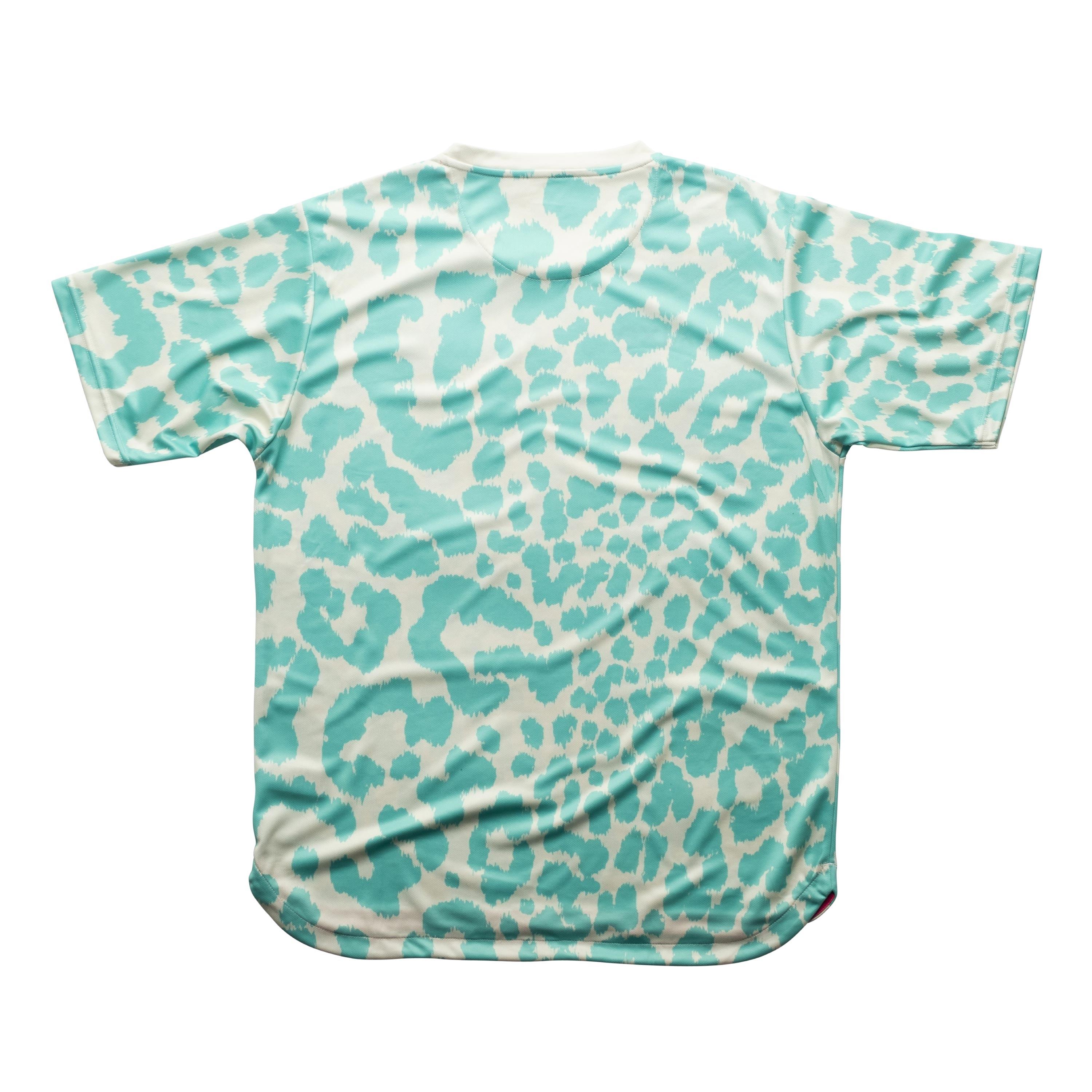 Aixo Leopard Mens Top Ivory