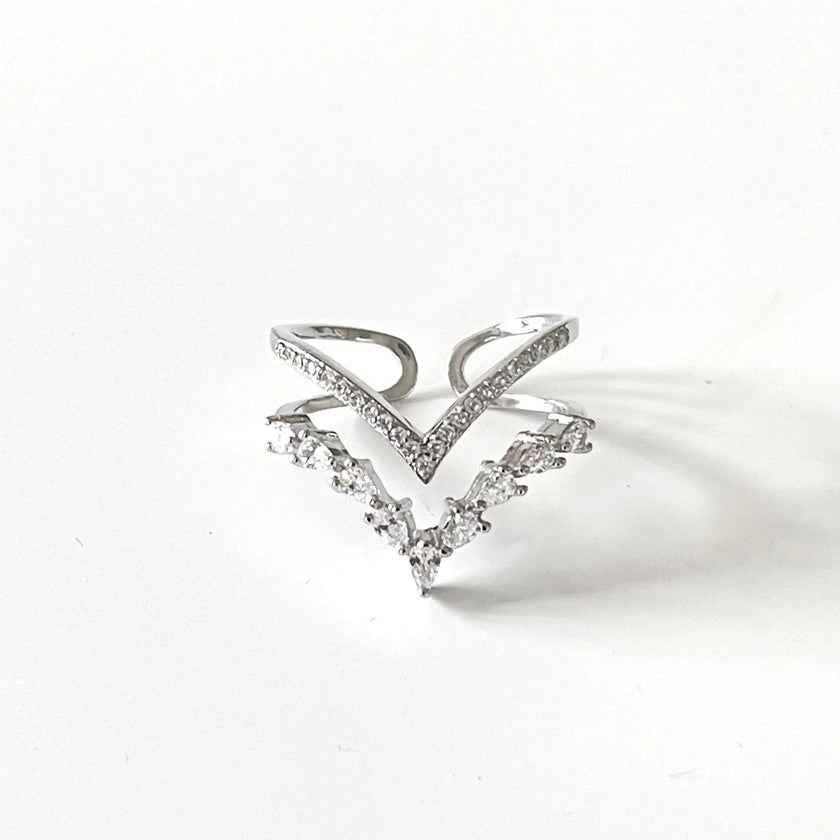Ziva Double Wishbone Ring