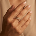 Solid Gold Ring – Lacework Elegance : Refined Brilliance | Gold | Majestic Jewellery