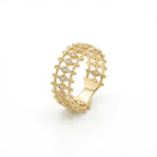 Solid Gold Ring – Lacework Elegance : Refined Brilliance | Gold | Majestic Jewellery